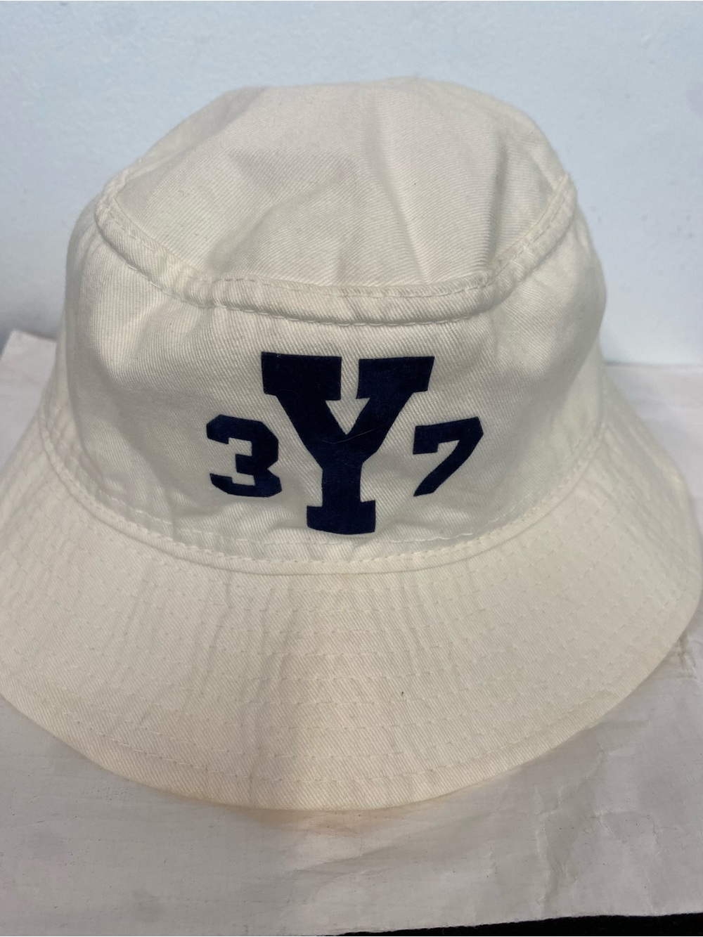 Vintage Made in USA Yale University Class of 1937 White Cotton Bucket Hat